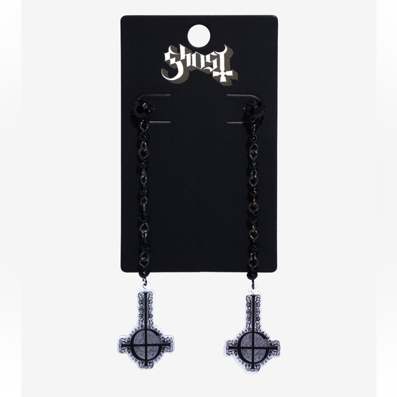 Hot Topic Jewelry - Ghost Grucifix Drop Earrings Hot Topic Papa Emeritus Nameless Ghoul